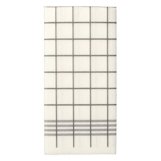 Servetter, 2-lags "PUNTO" 1/8-vikt 39 cm x 40 cm grå "Kitchen Towel" mikropräglade 1