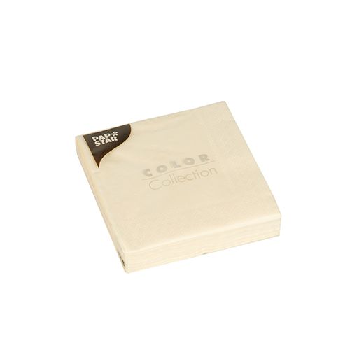 Servett, 3-lags 1/4-vikt 24 cm x 24 cm creme 1