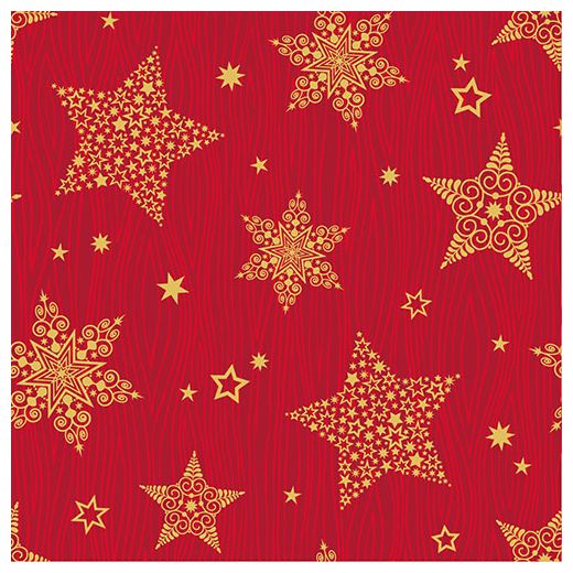 Servett, 3-lags 1/4-vikt 25 cm x 25 cm "Christmas Shine" 1