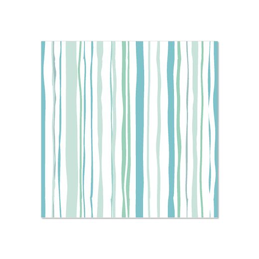Servett, 3-lags 1/4-vikt 25 cm x 25 cm blå "Stripy" 1