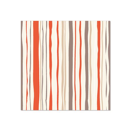 Servett, 3-lags 1/4-vikt 25 cm x 25 cm rost "Stripy" 1