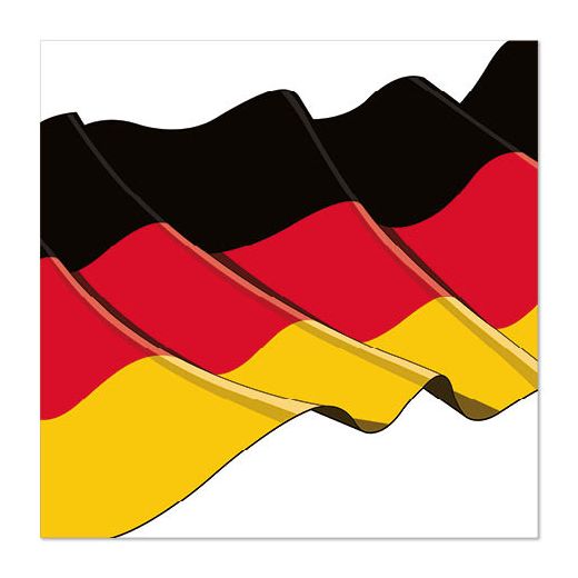 Servett, 3-lags 1/4-vikt 33 cm x 33 cm "Germany" 1