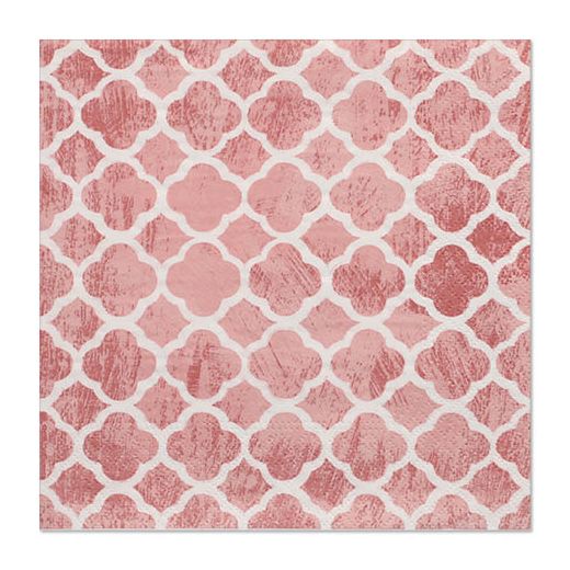 Servett, 3-lags 1/4-vikt 33 cm x 33 cm rosa "Morocco Dream" 1