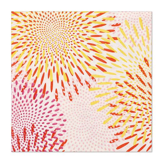Servett, 3-lags 1/4-vikt 33 cm x 33 cm "Bubbly Fireworks" 1