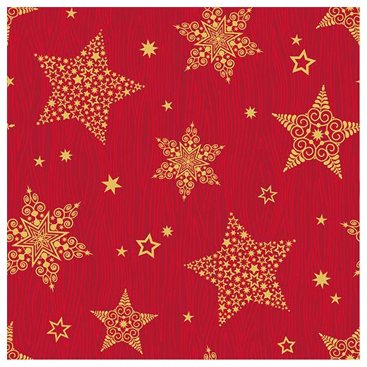 Servett, 3-lags 1/4-vikt 33 cm x 33 cm "Christmas Shine" 1