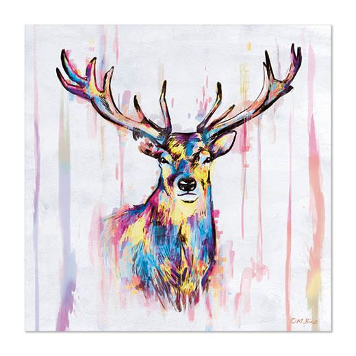 Servett, 3-lags 1/4-vikt 33 cm x 33 cm "Colourful Deer" 1