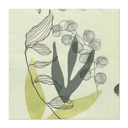 Servett, 3-lags 1/4-vikt 33 cm x 33 cm "Nature" 1