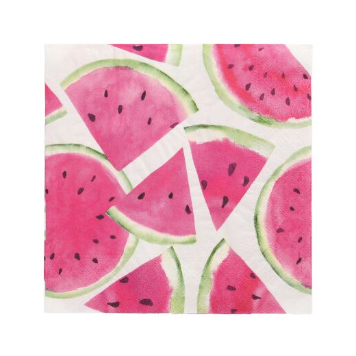 Servett, 3-lags 1/4-vikt 33 cm x 33 cm "Watermelon" 1