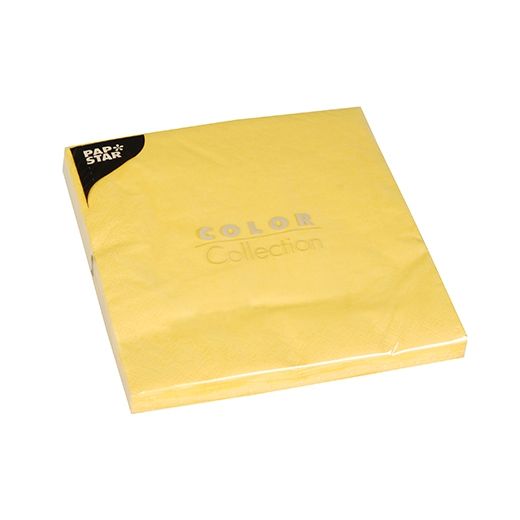 Servett, 3-lags 1/4-vikt 40 cm x 40 cm gul 1