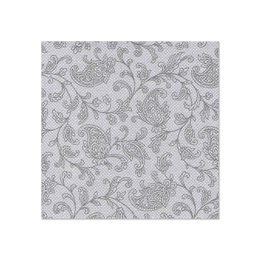 Servetter "ROYAL Collection" 1/4-vikt 25 cm x 25 cm grå "Ornaments" 1
