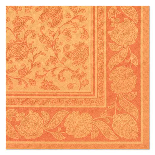 Servetter "ROYAL Collection" 1/4-vikt 40 cm x 40 cm orange "Ornaments" 1