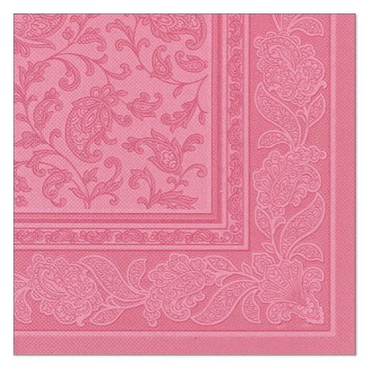 Servetter "ROYAL Collection" 1/4-vikt 40 cm x 40 cm rosa "Ornaments" 1