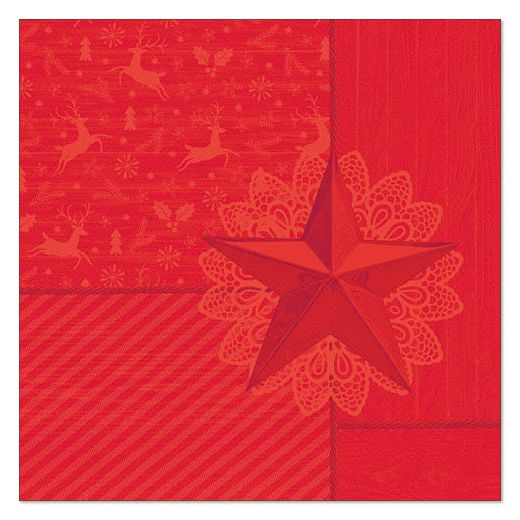Servetter "ROYAL Collection" 1/4-vikt 40 cm x 40 cm röd "Rising Star" 1