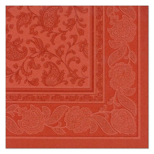 Servetter "ROYAL Collection" 1/4-vikt 40 cm x 40 cm terracotta "Ornaments" 1