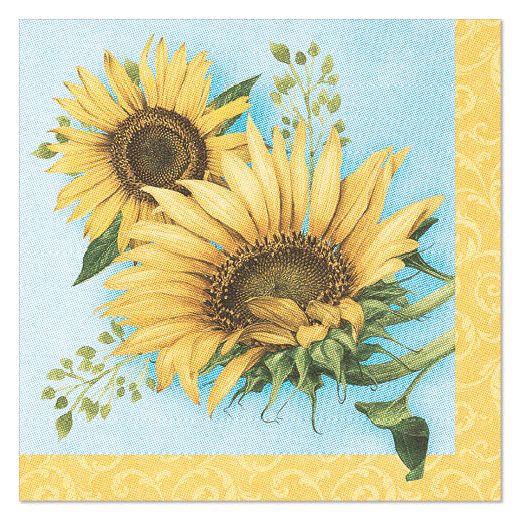 Servetter "ROYAL Collection" 1/4-vikt 40 cm x 40 cm "Sunflower" 1