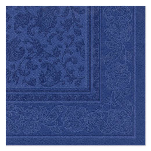 Servetter "ROYAL Collection" 1/4-vikt 40 cm x 40 cm mörkblå "Ornaments" 1
