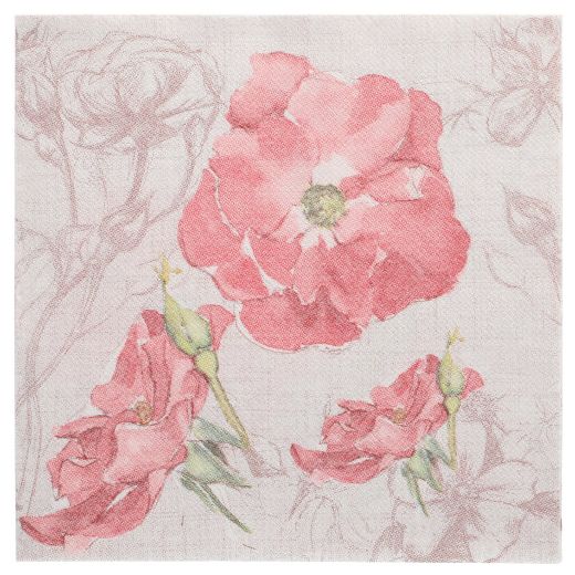 Servetter "ROYAL Collection" 1/4-vikt 40 cm x 40 cm rosa "Blossom" 1