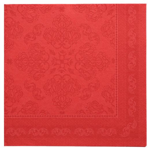 Servetter "ROYAL Collection" 1/4-vikt 40 cm x 40 cm röd "Arabesque" 1