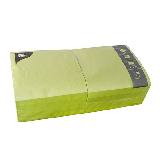 Servett, 3-lags 1/4-vikt 40 cm x 40 cm limegrön 1