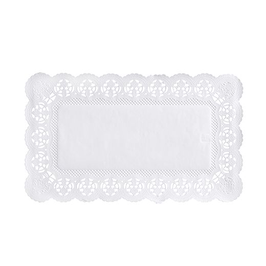 Spetspapper kantig 30 cm x 18 cm vit 1