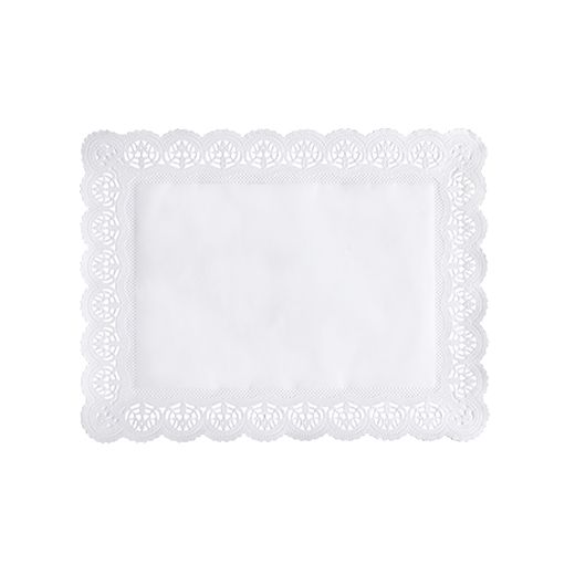 Spetspapper kantig 34 cm x 26 cm vit 1