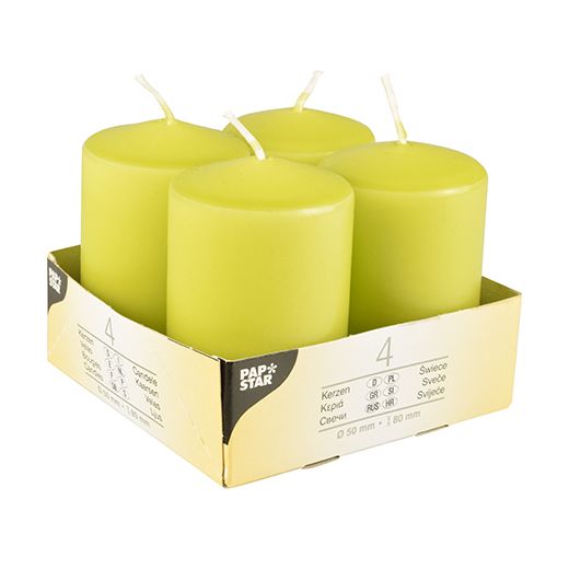 Blockljus Ø 50 mm · 80 mm kiwi 1