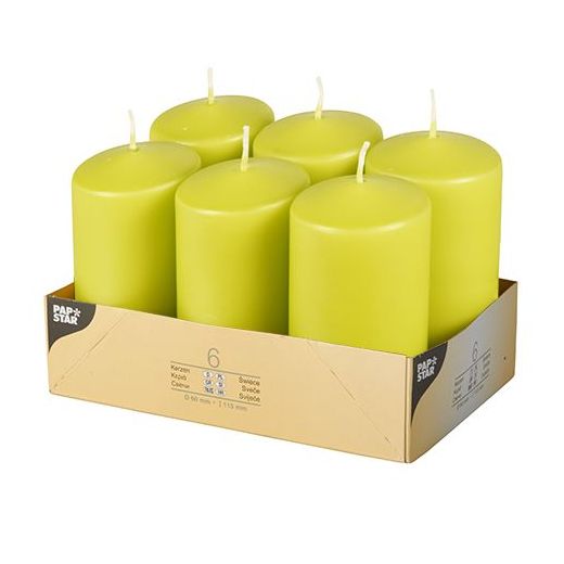 Blockljus Ø 60 mm · 115 mm kiwi 1