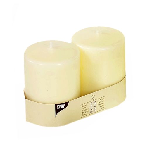 Blockljus Ø 80 mm · 100 mm elfenben "Ivory" 1
