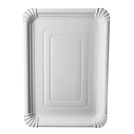 Tallrik, papper "pure" kantig 24 cm x 33 cm vit 1