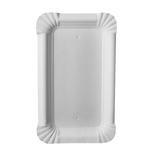 Tallrik, papper "pure" kantig 9 cm x 15 cm vit 1