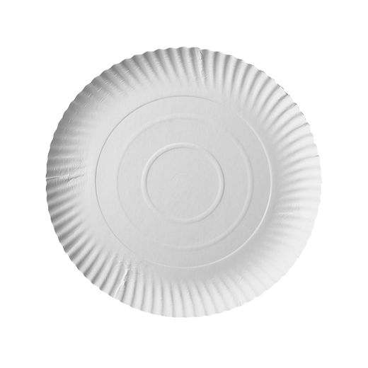 Tallrik, papper "pure" rund Ø 24 cm · 2 cm vit 1