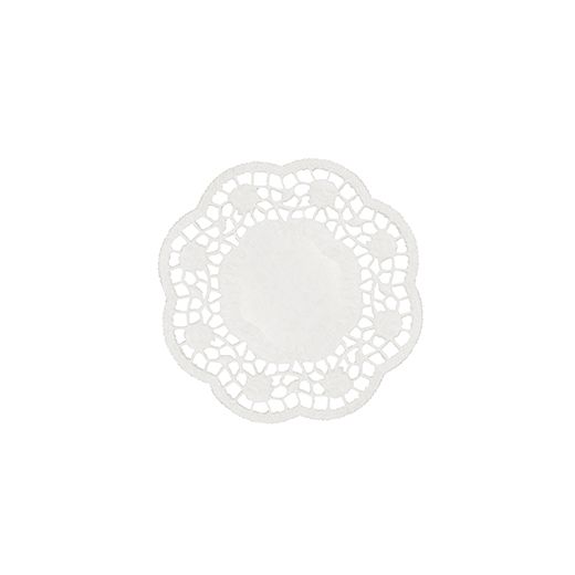 Tallriks och koppunderlägg rund Ø 10 cm vit 1