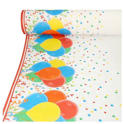 Bordsduk, tygliknande, nonwoven "soft selection plus" 40 m x 1,18 m "Lucky Balloons" 1
