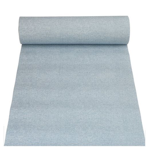Bordslöpare, tygliknande, PV-Tissue mix "ROYAL Collection" 24 m x 40 cm arktiskt blå "Textile" 1