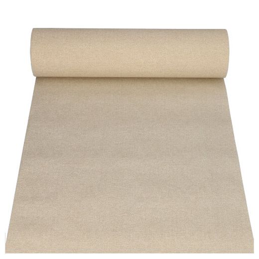 Bordslöpare, tygliknande, PV-Tissue mix "ROYAL Collection" 24 m x 40 cm sand "Textile " 1