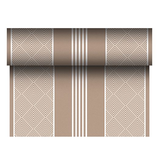 Bordslöpare, tygliknande, PV-Tissue mix "ROYAL Collection" 24 m x 40 cm brun "Elegance" 1