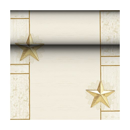 Bordslöpare, Tissue "ROYAL Collection" 24 m x 40 cm creme "Rising Star" 1