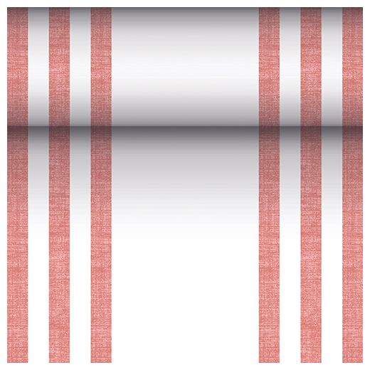 Bordslöpare, tygliknande, PV-Tissue mix "ROYAL Collection" 24 m x 40 cm vinröd "Lines" 1