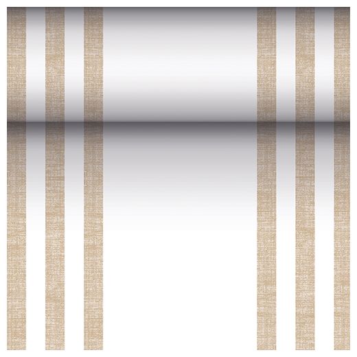 Bordslöpare, tygliknande, PV-Tissue mix "ROYAL Collection" 24 m x 40 cm sand "Lines" 1