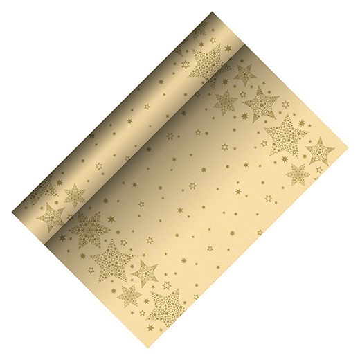 Bordslöpare, airlaid 3 m x 40 cm creme "Christmas Shine" 1