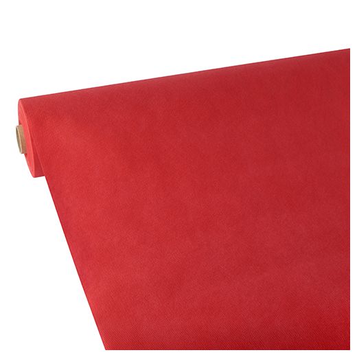 Bordsduk, tygliknande, nonwoven "soft selection" 25 m x 1,18 m röd 1