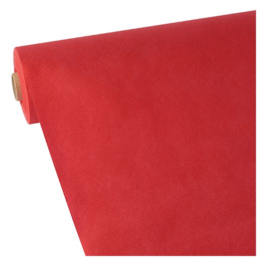 Bordsduk, tygliknande, nonwoven "soft selection" 40 m x 0,9 m röd 1