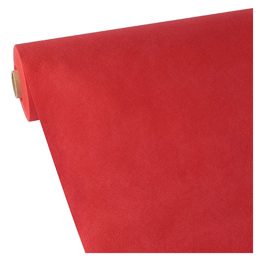 Bordsduk, tygliknande, nonwoven "soft selection" 40 m x 1,18 m röd 1