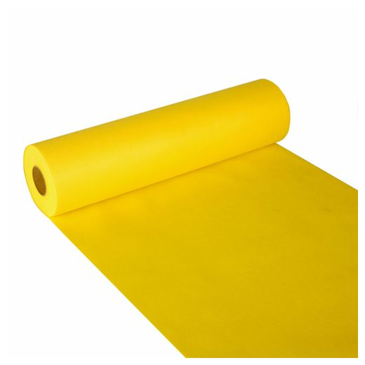 Bordslöpare, tygliknande, vävt "soft selection" 24 m x 40 cm gul 1