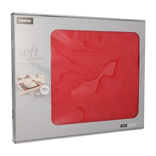 Bordstablett, tygliknande "soft selection" 30 cm x 40 cm röd 1