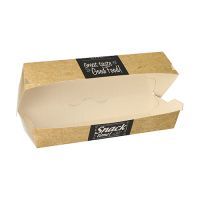 Baguettebox tillverkad av färskfiberkartong "pure" 6,2 cm x 7,5 cm x 21 cm "Good Food"