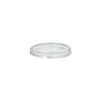 Lock för portionsbägare, rPET "pure" rund Ø 6,5 cm transparent