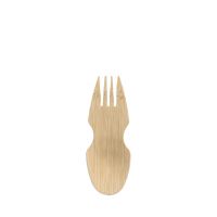 Kombigaffel/Sked för Fingerfood av Bambu "pure" 8,5 cm