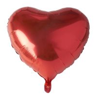 Folieballong Ø 45 cm röd "Hjärta" large