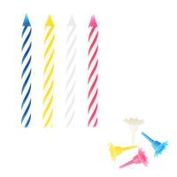 Födelsedagsljus med hållare 6 cm sorterade färger